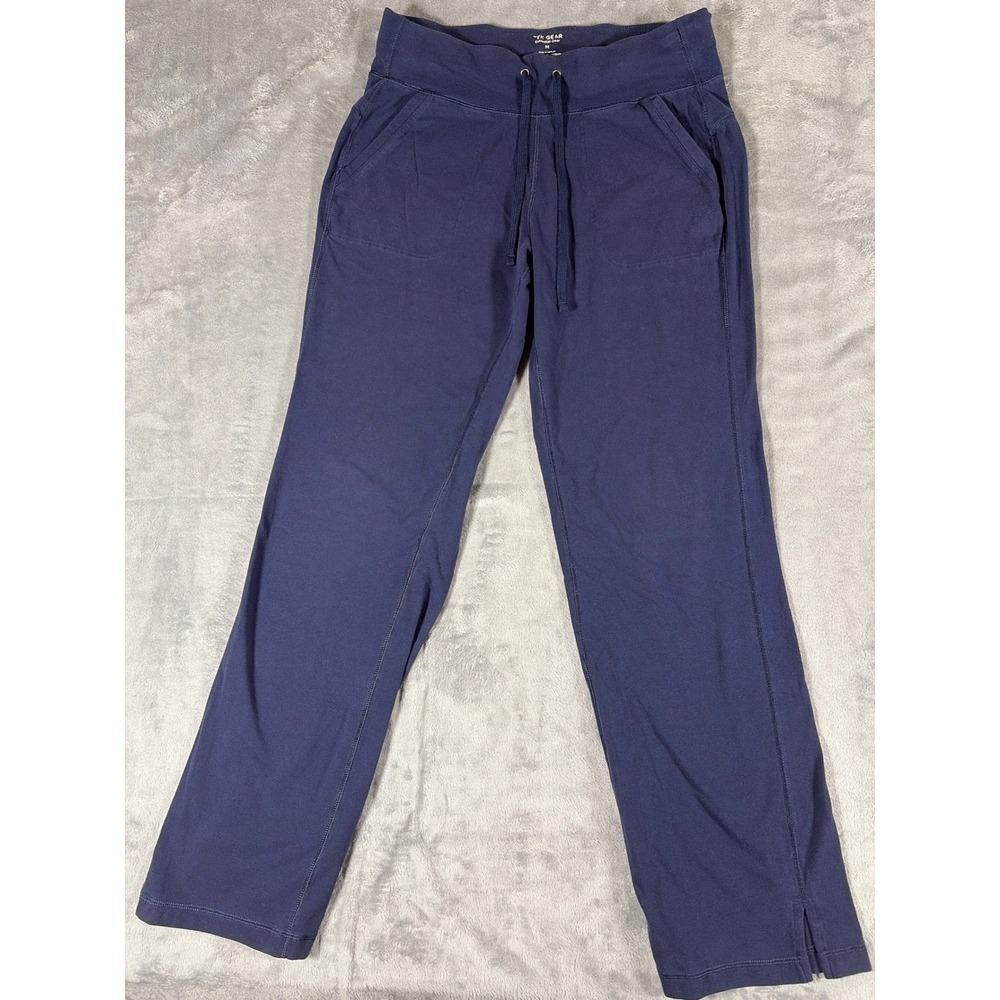 Tek Gear Essential Gear Womens Navy Blue Drawstring Yoga Pants Medium RN73277